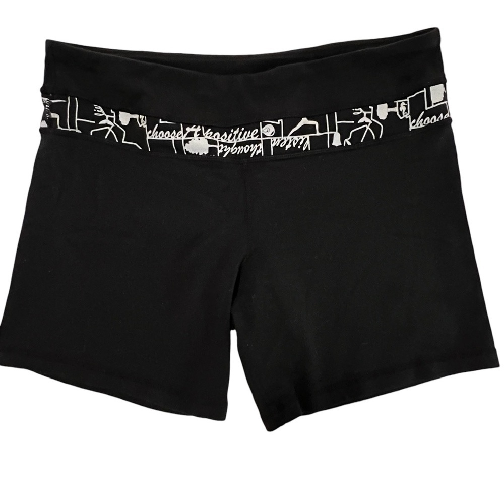 Lululemon Reversible Women’s Vintage Bike Shorts old school black white 8